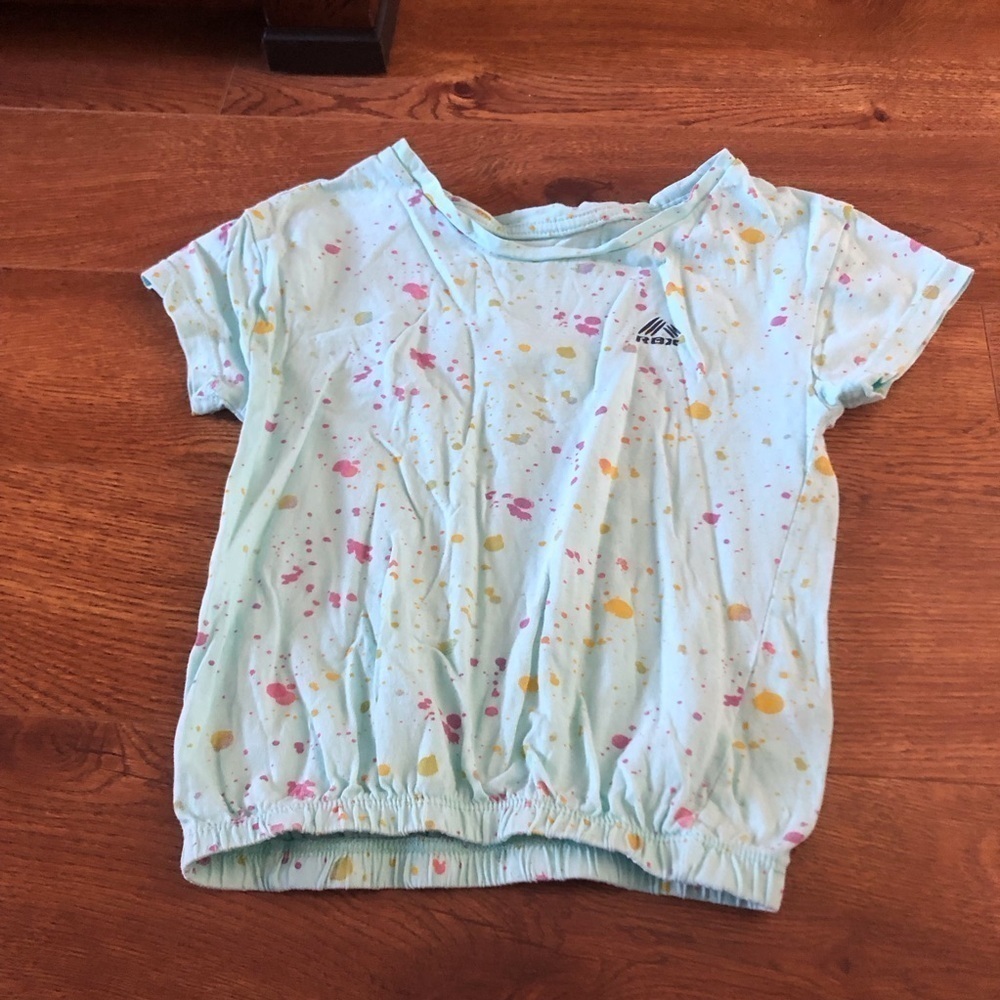 RBX splatter short sleeve graphic tee in size S